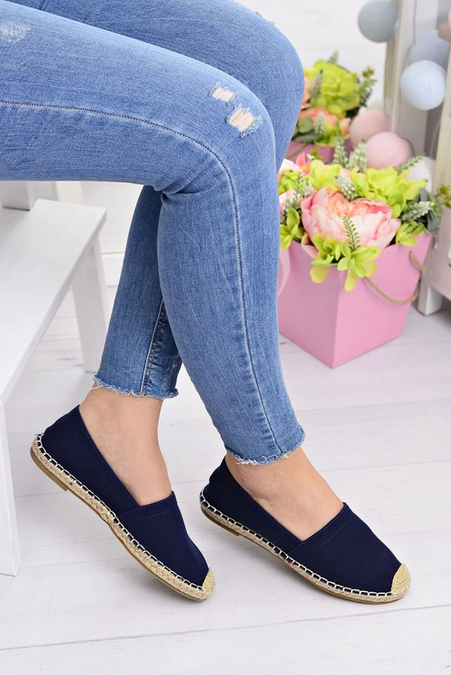 Damskie Granatowe Espadryle Slip On Lupita