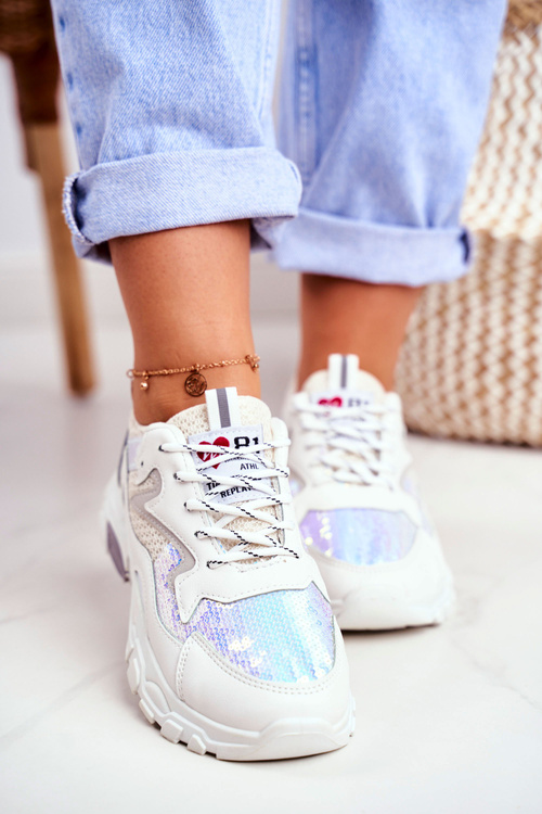 Dámske športové topánky lu boo biele oslzte ma