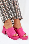Dámske Šľapky Na Opätku A Platforme Fuchsie Omeisa