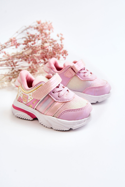 Ľahké detské športové topánky Pink Akella