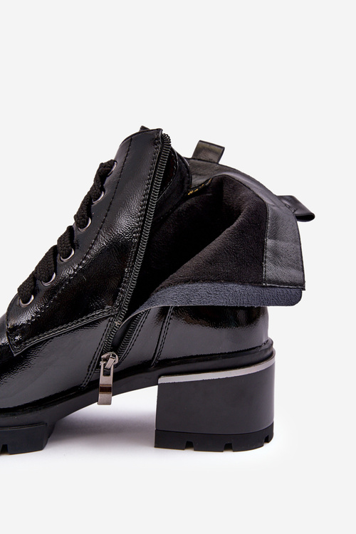 Dámské Lakované Botky D&A MR870-97 Černé