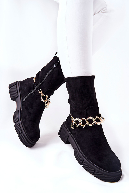 Semišové Pracovní Boty černé Hellio