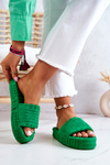 Pantofle Bačkory Na Platformě zelene Lilly
