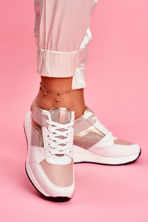 Dámske športové topánky Biele a ružové Dillion