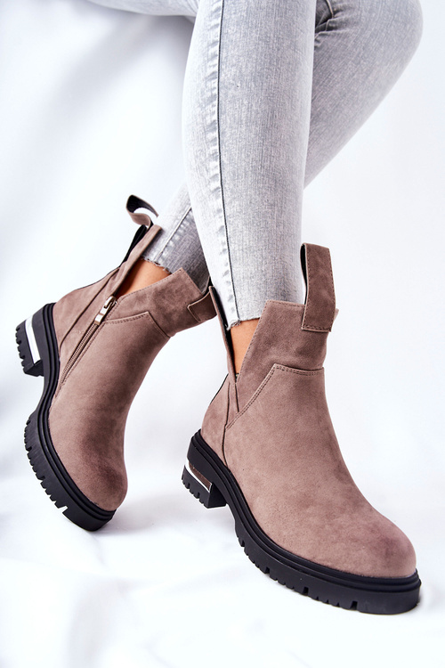 Izolované topánky Bundy s cappuccino My Way Zipper