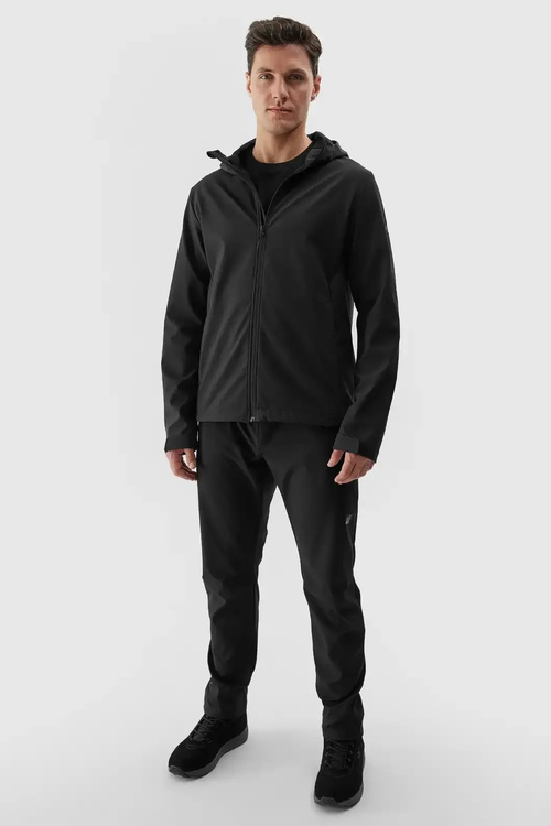 Pánska Softshell Bunda S Kapucňou 4F Čierna 4FWAW24TSOFM283-20S