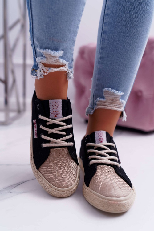 Nízké Dámské Tenisky Cross Jeans Černé DD2R4095