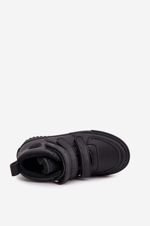 Zateplené tenisky pre deti na suchý zips Big Star SS374070 Čierne