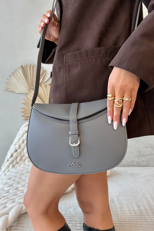 Kabelka typu poštárka NOBO BAG5780-M12 Grafitová