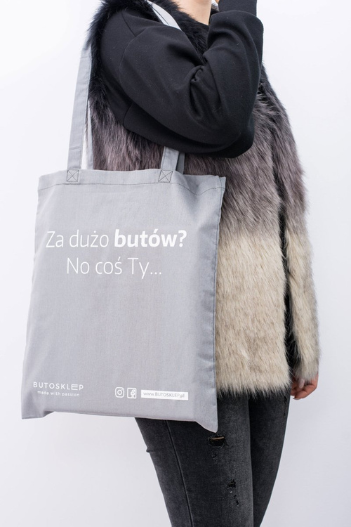 Gray Canvas Bag Too Many Boots