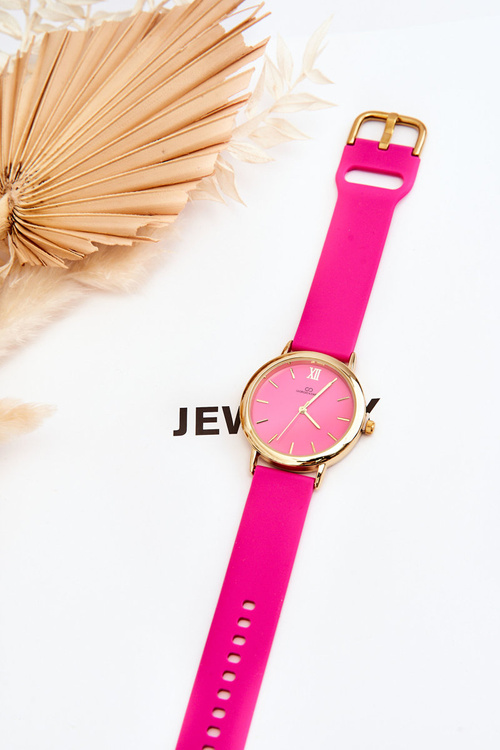 Dámské gumové hodinky Giorgio&Dario Fuchsie