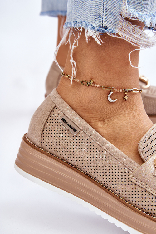 Dámske mokasíny na platforme Beige Danny