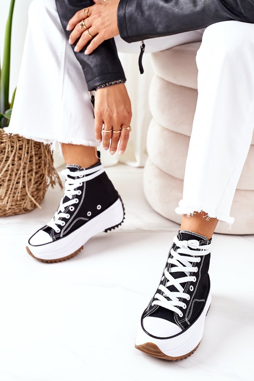 Vysoké tenisky na platforme Black Electric Love Platform