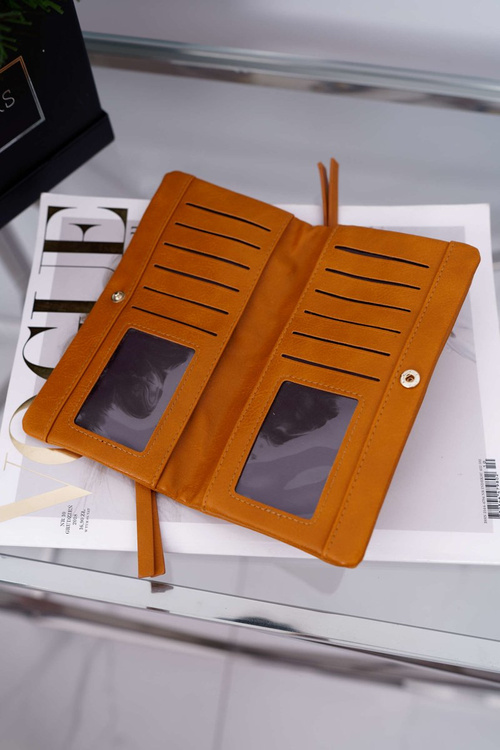 Dámská Peněženka Velká Camel se zapínáním na druk