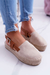 Dámské Espadrilky Semišové béžové Parteno