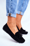 Dámske Moccasins Suede 20pb35-2003 Black Donna Mia