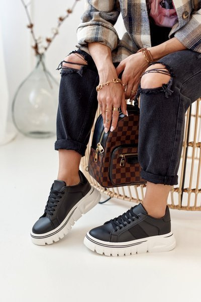 Dámská Sneakersy Na Platformě Černé Riri