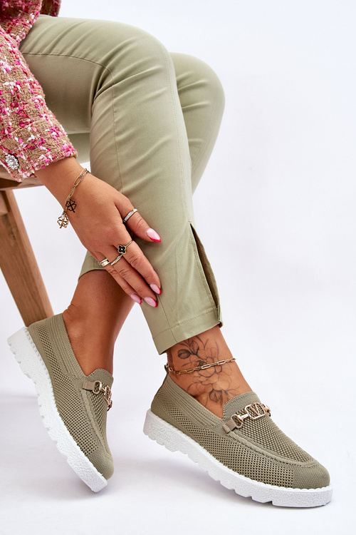 Dámské nazouvací tenisky se zdobením Zelené Alena