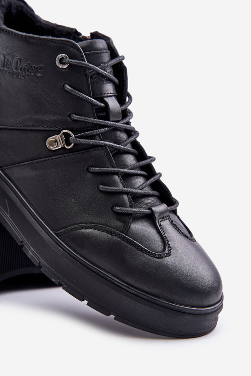 Kožené Zateplené Sneaker Botičky Pre Pánov Lee Cooper Čierne LCJ-24-33-2913