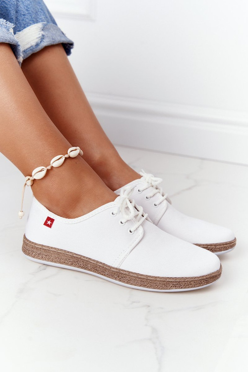 Dámské Šněrovací Espadrilky Big Star Dámské Bile