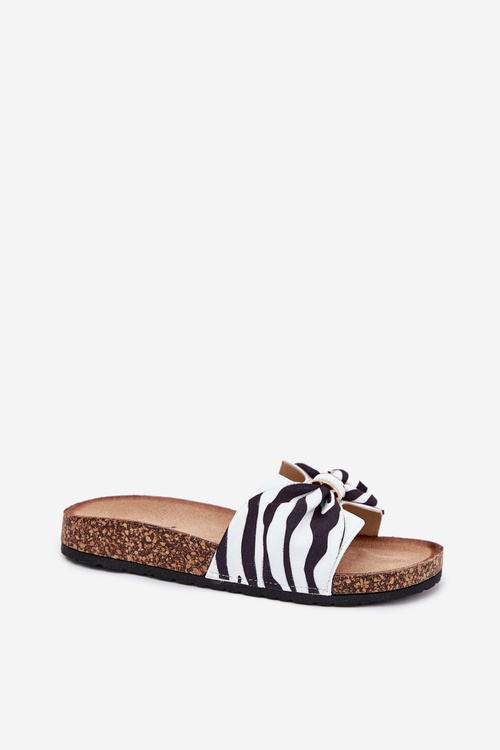 Dámske Šľapky Na Korkovej Platforme Zebra Mevuna