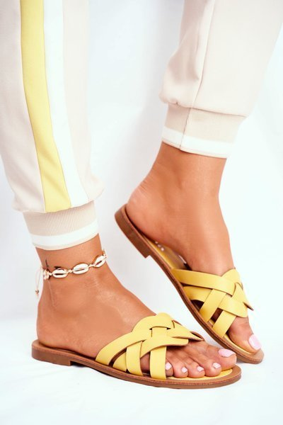 Ženské flip -flops elegantné žlté Mariah