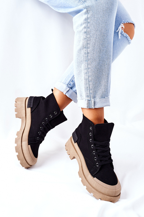 Dámské Kotníkové Boty Černé Any One