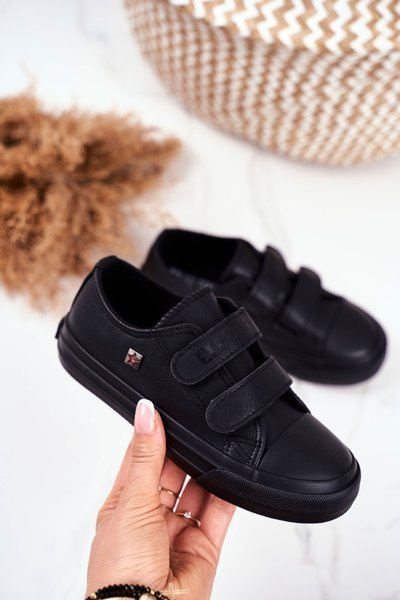 Detské tenisky s veľkou hviezdou s čiernym suchým zipsom GG374009