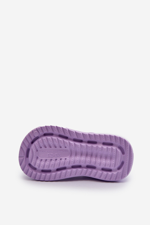 Ľahké detské peny papuče s fialovými ozdobami Ifrana