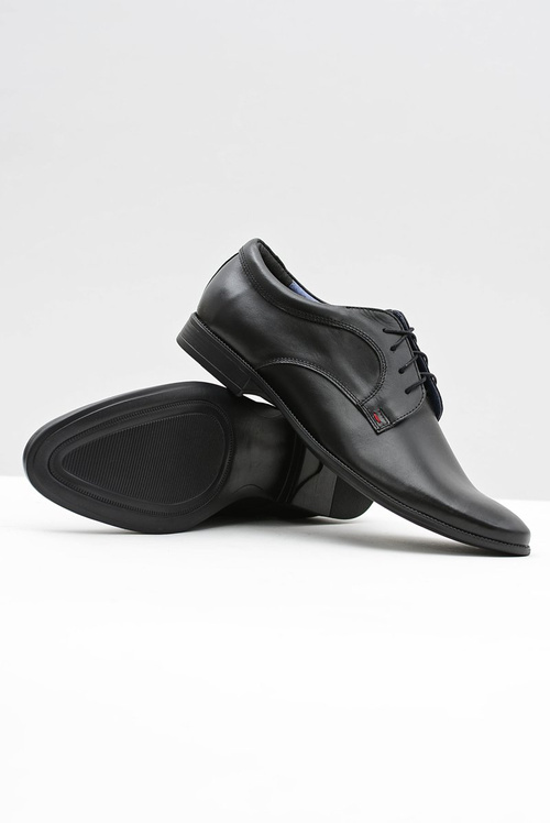 Pánské Polobotky Bednarek Elegantní Kožené Obuv Černé Gaspare