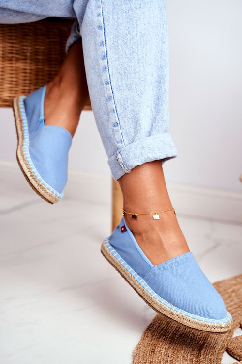 Ženské espadrilles modrá veľká hviezda DD274A153 Blue Sole
