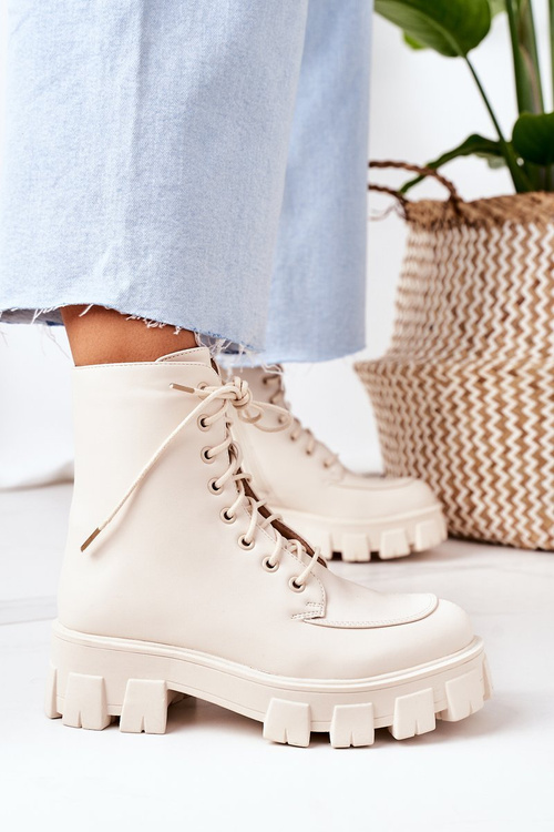 Teplé Boty Workery Béžové World Is Mine