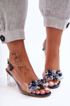 Navy Blue Sandals S. Barski MR1037-16
