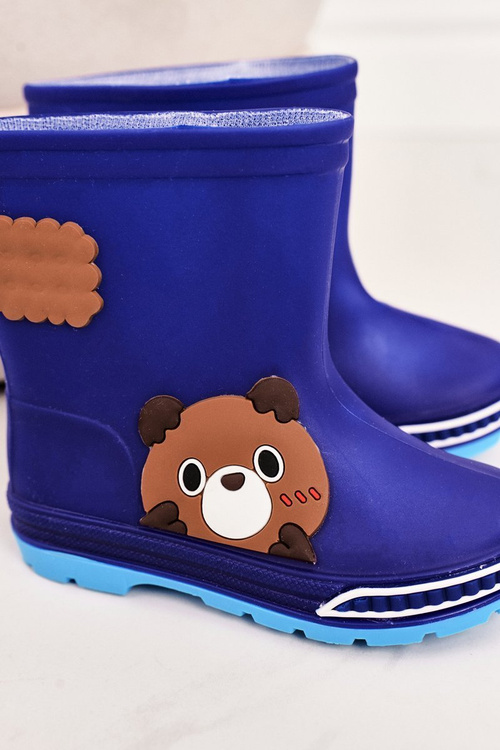 Dětské Gumáky S Plyšovým Medvídkem Tmavě modré