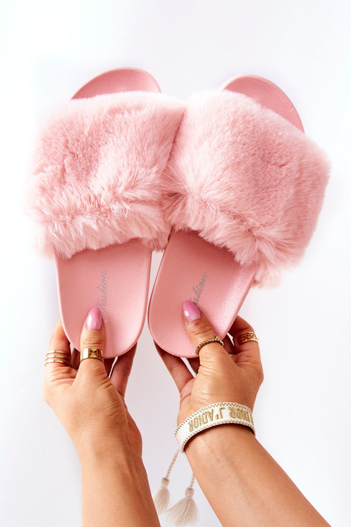 Gumové Nazouváky S Kožešinou Světle Růžove Sensitive