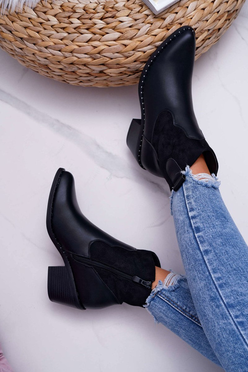 Dámske kovbojské topánky Black Barski 30-20