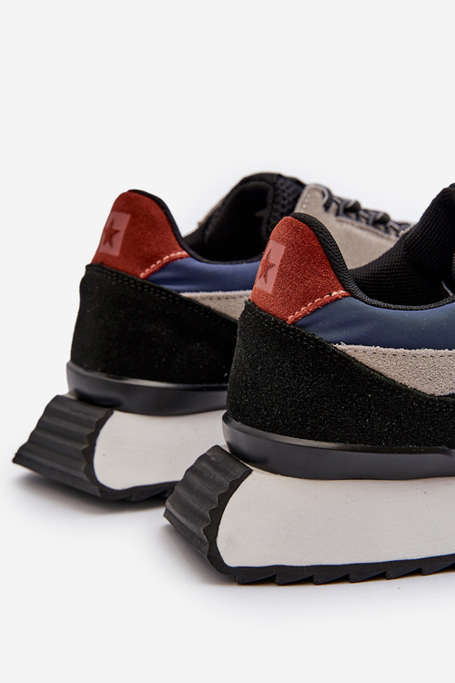 Pánske tenisky Big Star NN174320 s pamäťovou penou Beige-modré