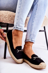 Klasický sklz -v dámskej espadrille čierna Oresa