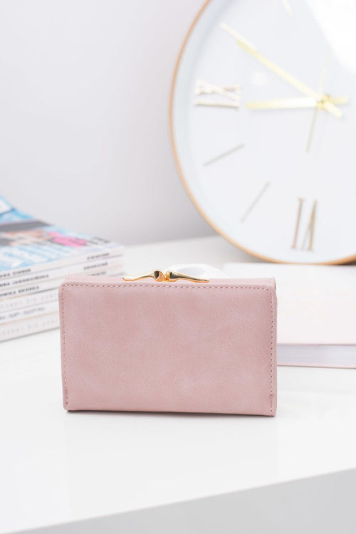 Small Women's Wallet On Bigiel Powder Pink
