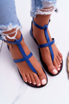 Lu Boo Sandals Roman Lento Navy Blue