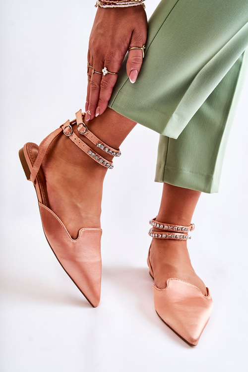 dámské sandály se špicovou špičkou růžove Amisha