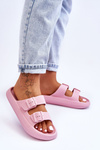 Dámské pěnové sandály s pruhy Růžový Sharmen
