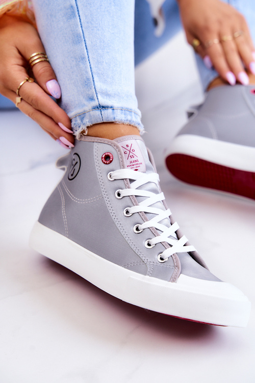 Dámské vysoké tenisky Cross Jeans JJ2R4057C šedá