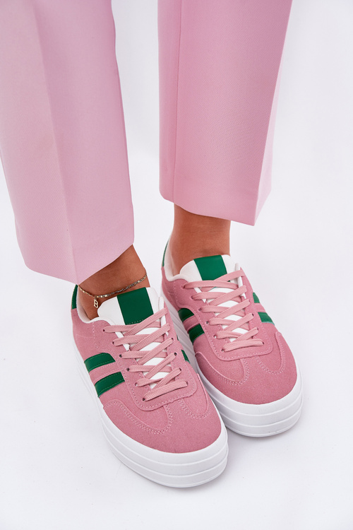 Štýlové Dámske Tenisky Na Platforme Ružové Silavia