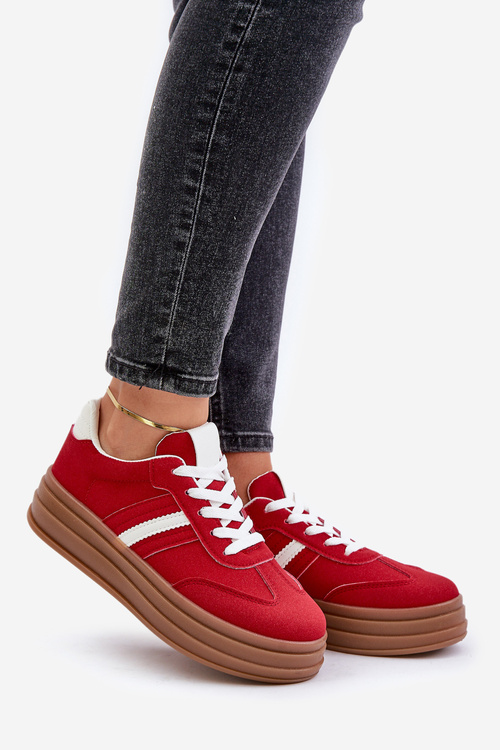 Dámské Tenisky Na Platformě Červené Dravinnia