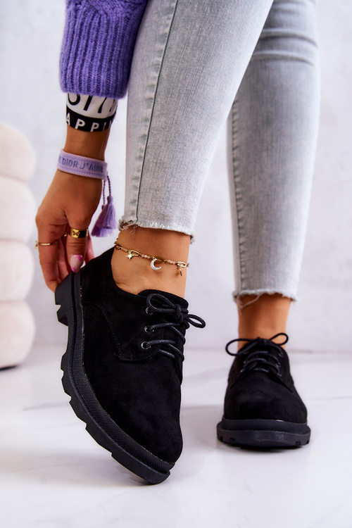 Dámské semišove klasické brogues Oxford Černá Colton