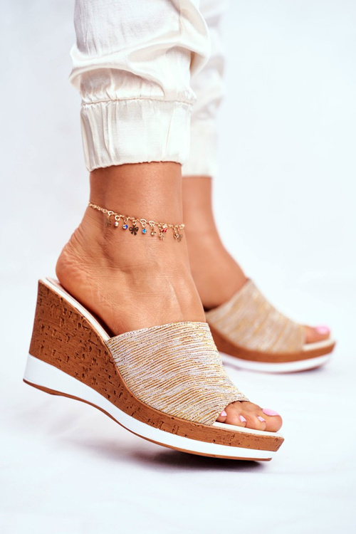 Dámské Nazouváky Na Klínu Sergio Leone Béžové SK320