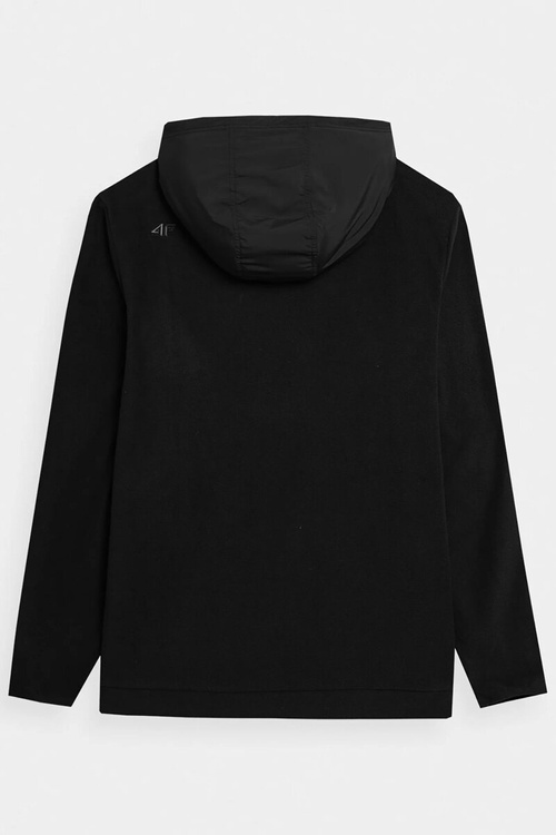 Mikina Polar 4F Pánská S Kapucí 4FAW23TFLEM137-20S Černá