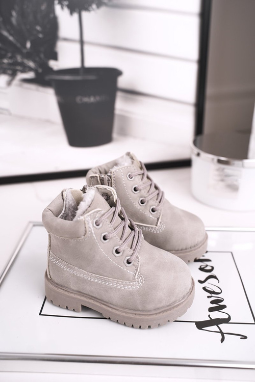 Dětské Boty Traperky Teplé Šedé Dexter