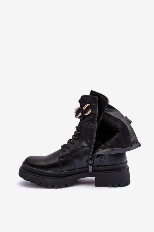 Kožené topánky pracovníci s dekoratívnym pásom čiernou enilou